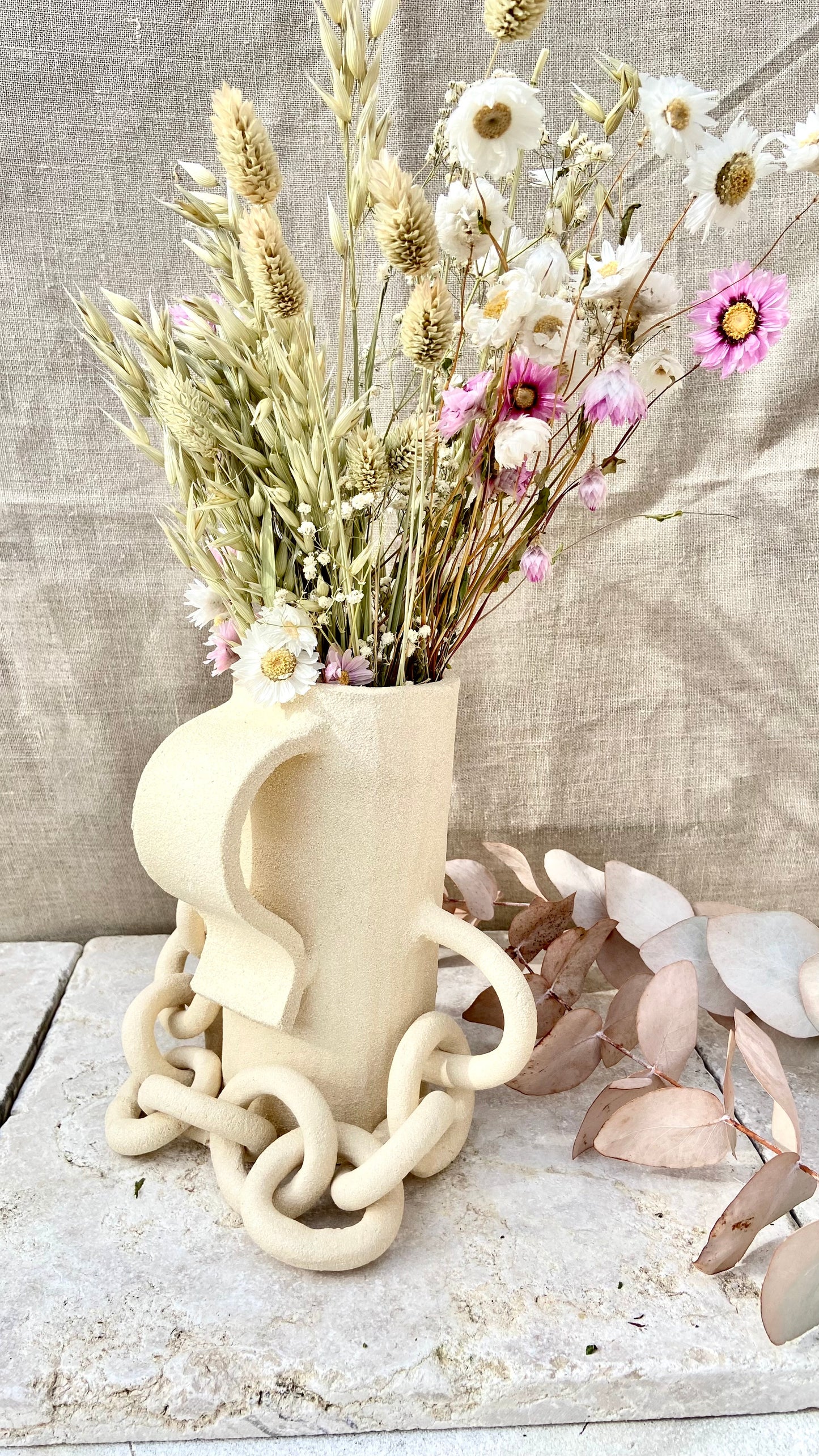 Vase Chaines naturel