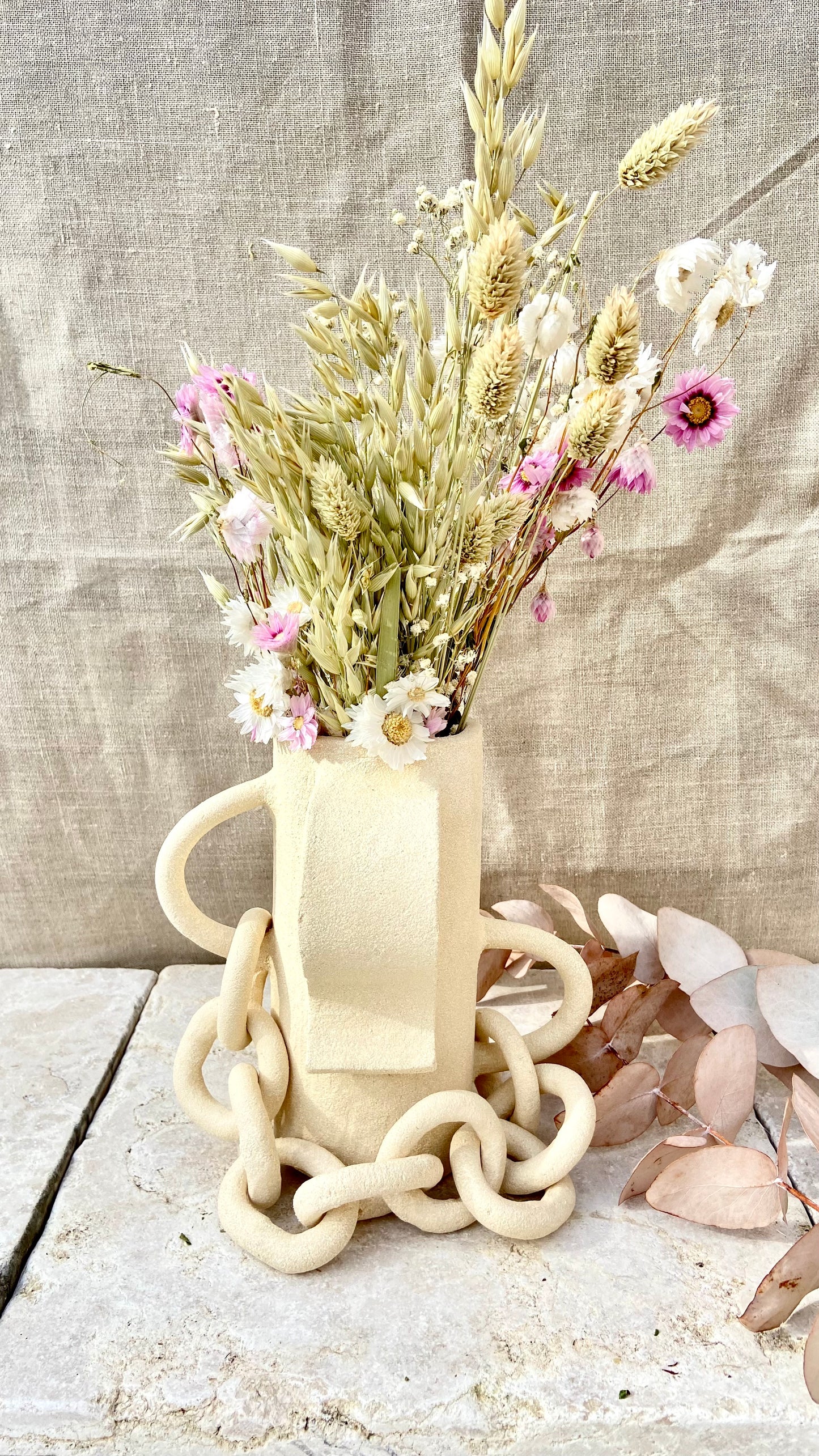 Vase Chaines naturel